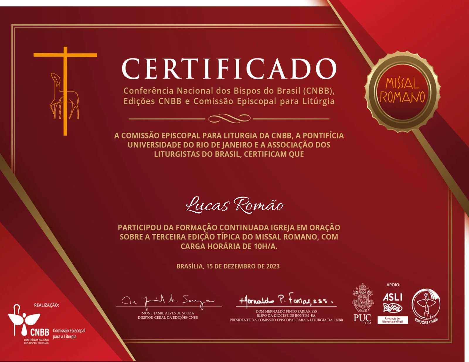 Formação Terceira Edição Típica do Missal Romano
